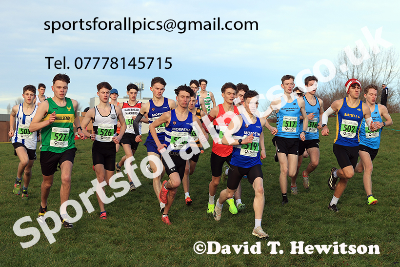 Mens under-20s 2024 NECAA Cross Country Champs., Temple Park, South Shields. Photo: David T. Hewitson/Sports for All Pics